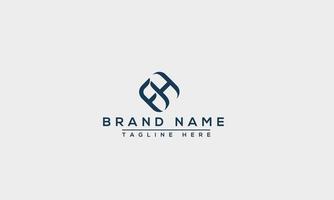 FH Logo Design Template Vector Graphic Branding Element.