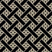 seamless pattern of rectangular patterned batik in black and white vector