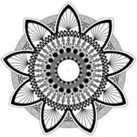 Circular pattern in the form of a mandala for Henna, Mehndi, tattoos, decorations. Decorative decoration in ethnic oriental style vector