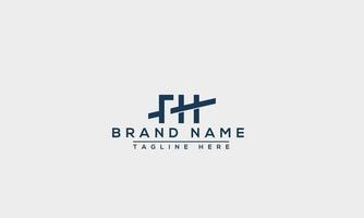 FH Logo Design Template Vector Graphic Branding Element.