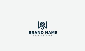 WS Logo Design Template Vector Graphic Branding Element.