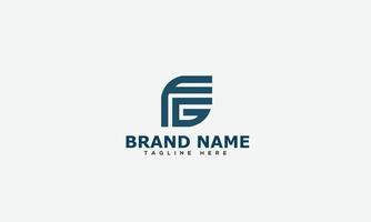 FG Logo Design Template Vector Graphic Branding Element.