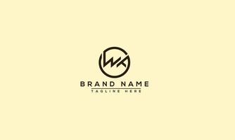 WK logo Design Template Vector Graphic Branding Element.