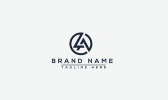 LA Logo Design Template Vector Graphic Branding Element.