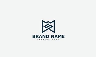 WS Logo Design Template Vector Graphic Branding Element.