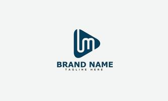 UM Logo Design Template Vector Graphic Branding Element.