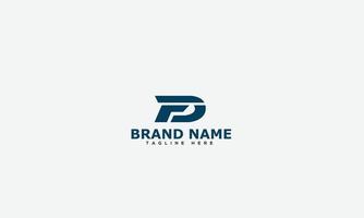 FD Logo Design Template Vector Graphic Branding Element.