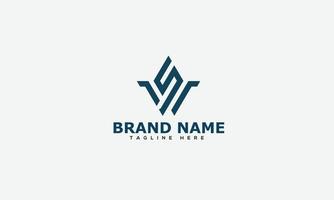 WS Logo Design Template Vector Graphic Branding Element.