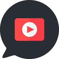 Video file mobile phone app button icon vector