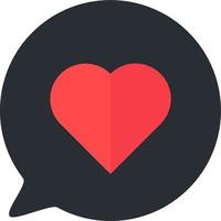 como botón de redes sociales en vector de icono de forma de corazón