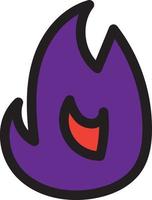 Burning flame for make lab experiment icon vector