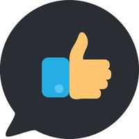 Like thumb up social media app button icon vector