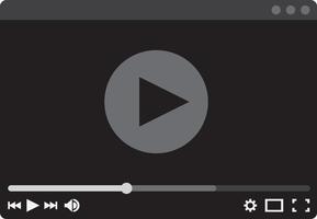 Video Player UI UX Web Design Template vector