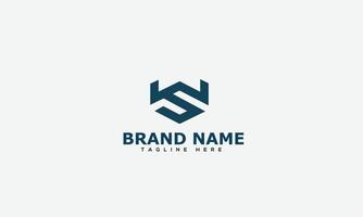 WS Logo Design Template Vector Graphic Branding Element.