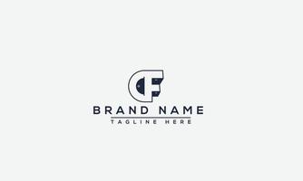 CF Logo Design Template Vector Graphic Branding Element.