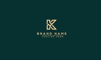 K Logo Design Template Vector Graphic Branding Element.