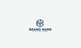 Elemento de marca gráfico vectorial de plantilla de diseño de logotipo nb. vector
