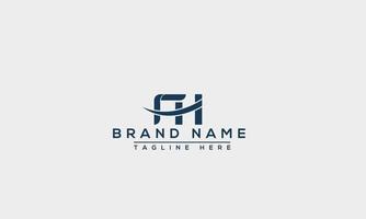 FH Logo Design Template Vector Graphic Branding Element.