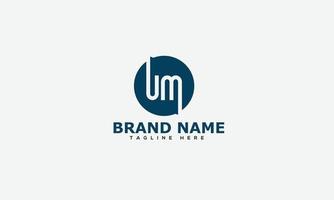 UM Logo Design Template Vector Graphic Branding Element.