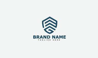 FG Logo Design Template Vector Graphic Branding Element.