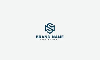 NS Logo Design Template Vector Graphic Branding Element.