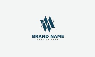 WM Logo Design Template Vector Graphic Branding Element.