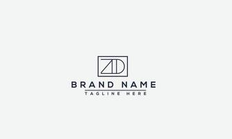 elemento de marca gráfico vectorial de plantilla de diseño de logotipo zd vector