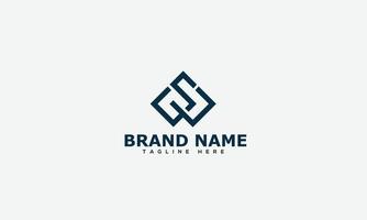 WS Logo Design Template Vector Graphic Branding Element.