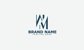 WM Logo Design Template Vector Graphic Branding Element.