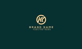 KK Logo Design Template Vector Graphic Branding Element.