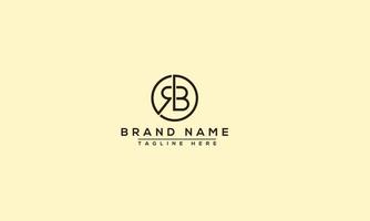 RB Logo Design Template Vector Graphic Branding Element.