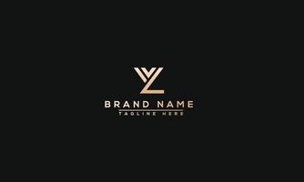 YL Logo Design Template Vector Graphic Branding Element.