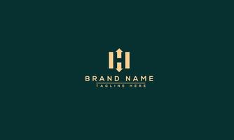 H Logo Design Template Vector Graphic Branding Element.