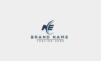 NE Logo Design Template Vector Graphic Branding Element.