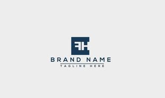FH Logo Design Template Vector Graphic Branding Element.