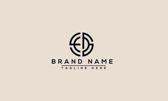 ED Logo Design Template Vector Graphic Branding Element.