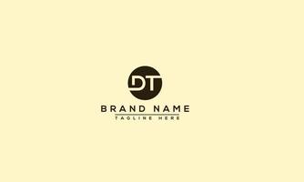 DT  Logo Design Template Vector Graphic Branding Element.