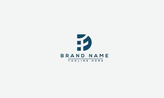 DF Logo Design Template Vector Graphic Branding Element.