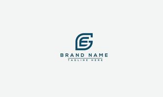 EG Logo Design Template Vector Graphic Branding Element.