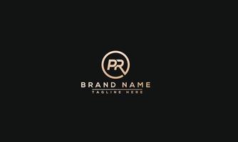 PR Logo Design Template Vector Graphic Branding Element.