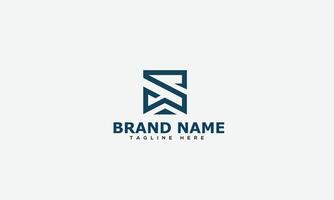 WS Logo Design Template Vector Graphic Branding Element.