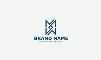 MW Logo Design Template Vector Graphic Branding Element