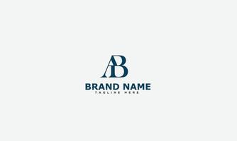 AB Logo Design Template Vector Graphic Branding Element.