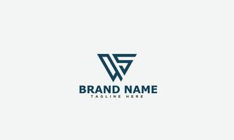 WS Logo Design Template Vector Graphic Branding Element.