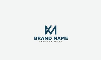 KM Logo Design Template Vector Graphic Branding Element.