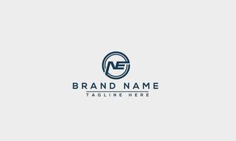 NE Logo Design Template Vector Graphic Branding Element.