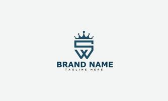 WS Logo Design Template Vector Graphic Branding Element.