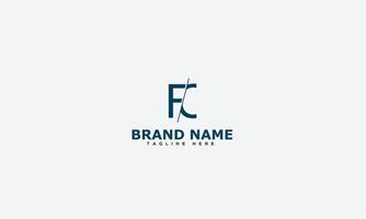 elemento de marca gráfico vectorial de plantilla de diseño de logotipo fc vector