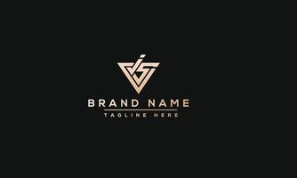 JS Logo Design Template Vector Graphic Branding Element