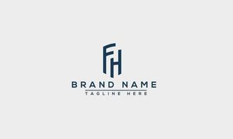 FH Logo Design Template Vector Graphic Branding Element.